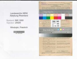 Entnazifizierung Friedrich Windolph, geb. 01.09.1907 (Postschaffner)