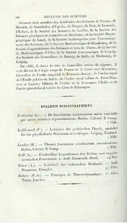 Bulletin Bibliographique.