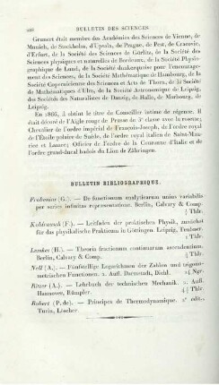 Bulletin Bibliographique.