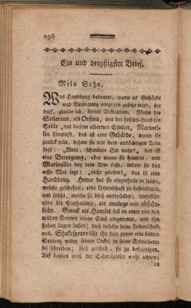Ein und dreyßigster Brief - Fünf und dreyßigster Brief