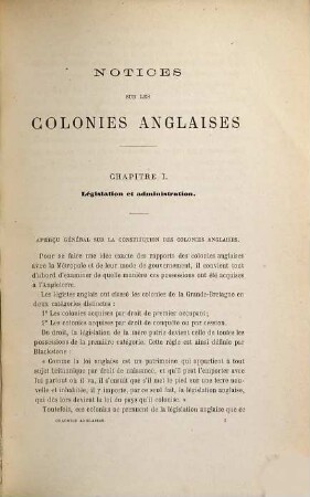 Notices sur les colonies anglaises ...