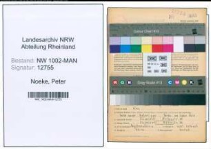 Entnazifizierung Peter Noeke , geb. 18.09.1918 (Verw.Angestellter)