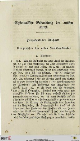 Systematische Behandlung der antiken kunst