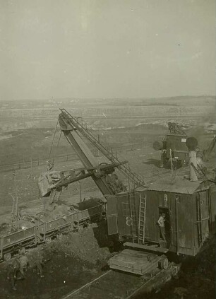Braunkohle, Tagebau Hirschfelde (Kopalnia Turoszów), Löffelbagger bei der Arbeit