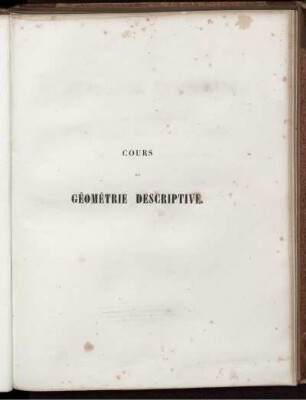 Atlas 2: Cours de géométrie descriptive. Atlas 2
