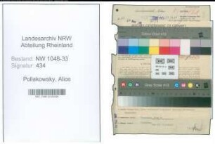 Entnazifizierung Alice Pollakowsky , geb. 31.03.1900 (Lektorin)