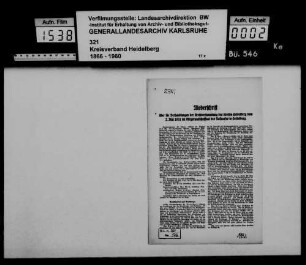 Niederschrift über die Verhandlungen der Kreisversammlung 1931