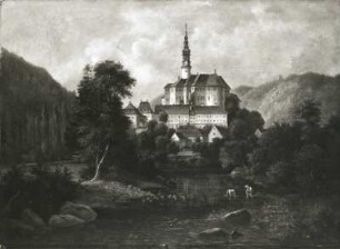 Leuteritz, Franz Wilhelm: Schloß Weesenstein. Öl auf Leinwand; 61,2 x 82 cm. 1881. Privatbesitz