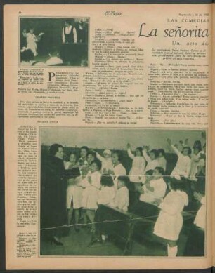 "La señorita se casa" : Las comedias de "El Hogar". - Un acto.