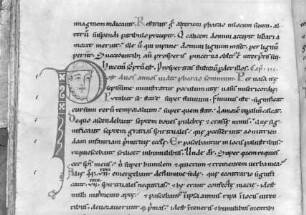 Commentarius Rhabani Mauri super Genesim — Initial P mit Männergesicht, Folio fol. 115 v