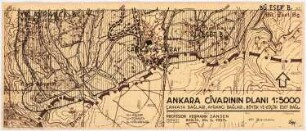 Gesamtbebauungsplan Ankara. Umgebung von Ankara: Übersichtsplan 1:5000 in zwei Teilen Inv.Nr. 23003 und 23004