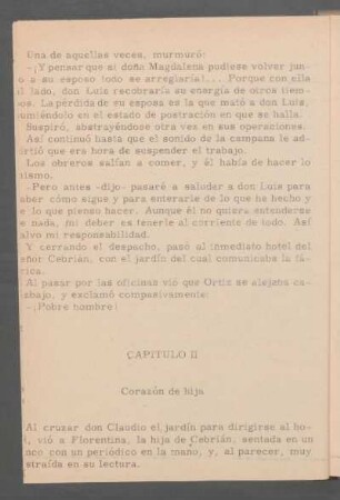 Capítulo II - Corazón de hija