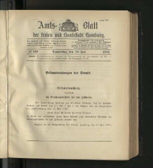 No. 160, 29. Juli 1915