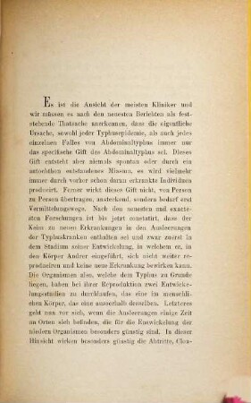 Über die Ätiologie des Typhus : Inaug.-Diss. d. Univ. Göttingen