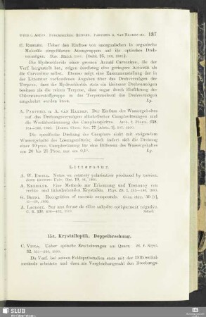 15c. Krystalloptik. Doppelbrechung