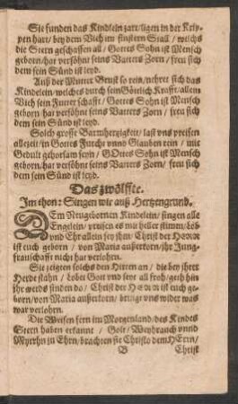 Das zwœlffte. Jm thon: Singen wir auß Hertzengrund.