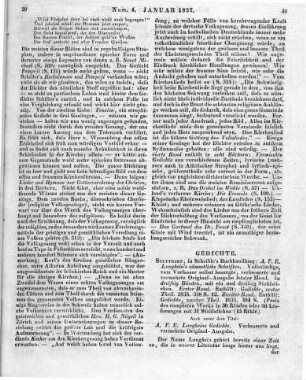 A. F. E. Langbein's sämmtliche Schriften. Stuttgart: Scheible 1835 Auch u. d. T.: Langbeins Gedichte