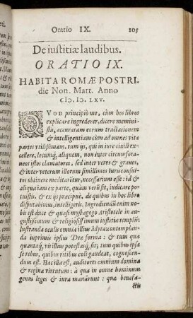 De iustitiæ laudibus. Oratio IX.