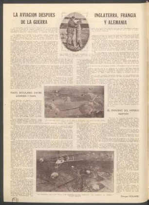 La aviación después de la guerra - Inglaterra , Francia y Alemania
