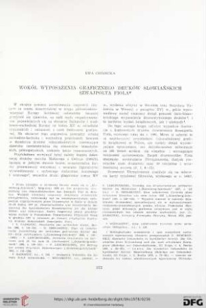 Wokół wyposażenia graficznego druków słowiańskich Szwajpolta Fiola