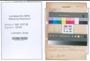 Entnazifizierung Ernst Lohmann , geb. 04.08.1906 (Landgerichtsrat)