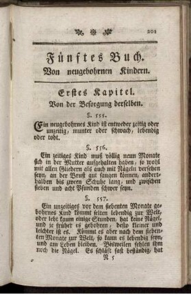 Fünftes Buch. Von neugebohrnen Kindern.