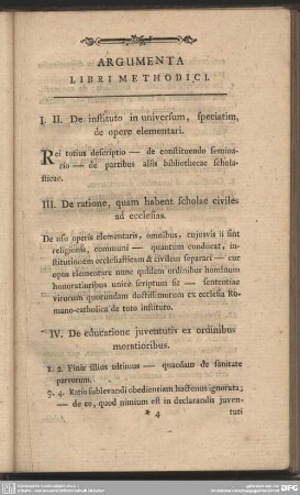 Argumenta Libri Methodici