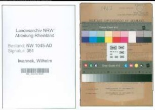 Entnazifizierung Wilhelm Iwannek , geb. 24.03.1913 (Buchhalter)