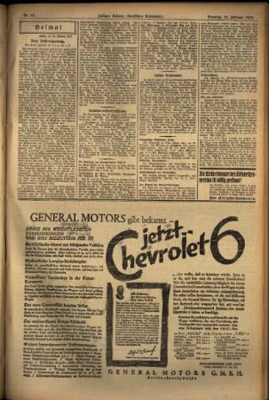 Zweite Ausgabe vom Sonntag, den 24. Februar 1929.