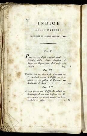 Indice Delle Materie contenute in Questo Secondo Tomo.