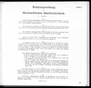Anlage 5: Benutzungsordnung der Murhard´schen Stadtbibliothek