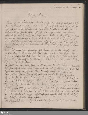 Bl.32-33: SvC, Julius an Bunsen, München, 16.11.1828