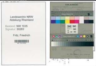 Entnazifizierung Friedrich Fritz , geb. (Büroangestellter)