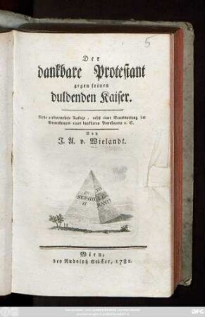 Der dankbare Protestant gegen seinen duldenden Kaiser