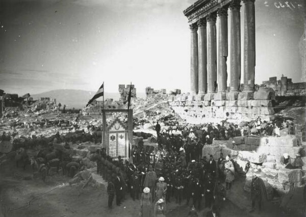 Inauguration des plaques commémoratives par le sultan Abd ul-Hamid II et Guillaume II