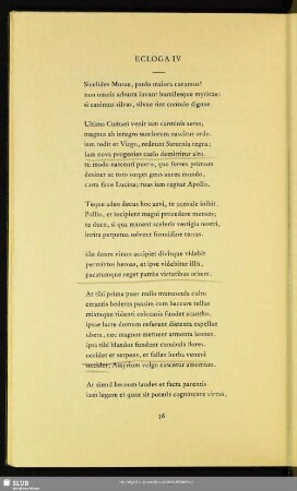 Ecloga IV Pollio