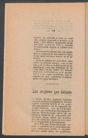 Las mujeres por delante