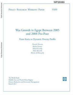 Was growth in Egypt between 2005 and 2008 pro-poor? : from static to dynamic poverty profile