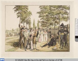 Das Lager Herzog Friedrich Wilhelms von Braunschweig-Oels, vor dem Gefecht bei Ölper