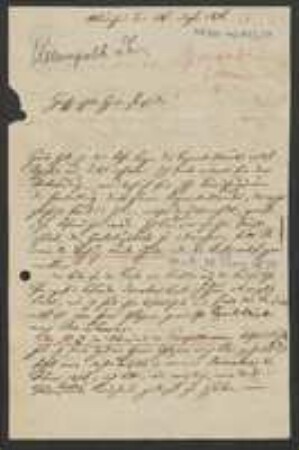 Brief von August von Krempelhuber an Jakob Singer