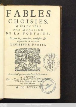 Pt. 3: Fables Choisies : Mises En Vers