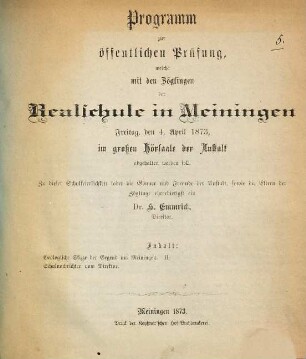 Uebersicht der geognostischen Verhältnisse um Meiningen, 2