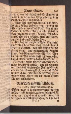 Vom Tode und Auferstehung.
