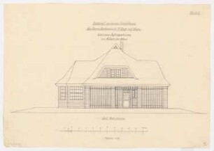 Landhaus Dr. Ruge, Nardevitz: Südwestansicht 1:50