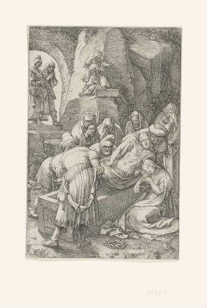Grablegung, Blatt 11 der Folge "Passion Christi"