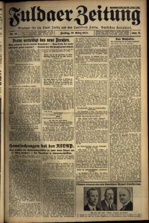 Ausgabe vom Freitag, den 18. März 1932.