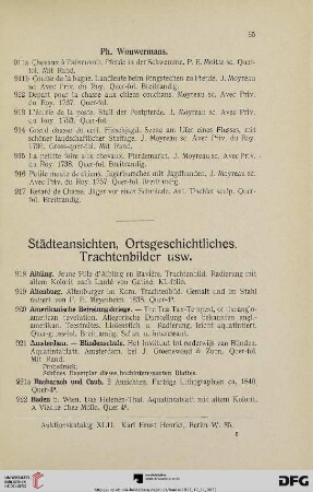 Städteansichten, Ortsgeschichtliches. Trachtenbilder usw. (Nr. 918-1018)