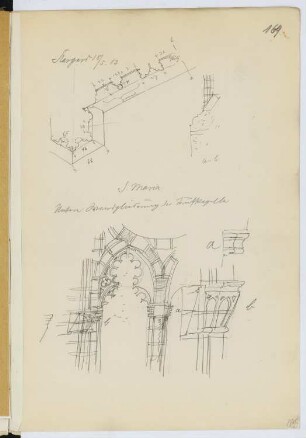 Marienkirche, Stargard: Details (aus: Skizzen- und Fotoalbum 28)