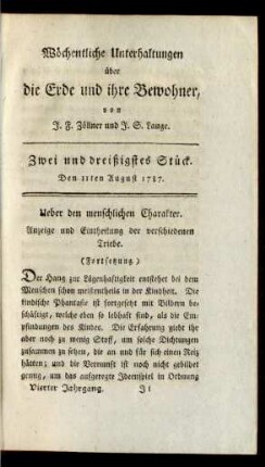 Zwei und dreißigstes Stück