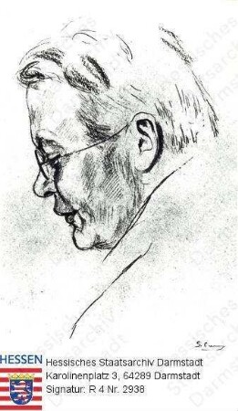 Reger, Max (1873-1916) / Porträt im Profil, Kopfbild
